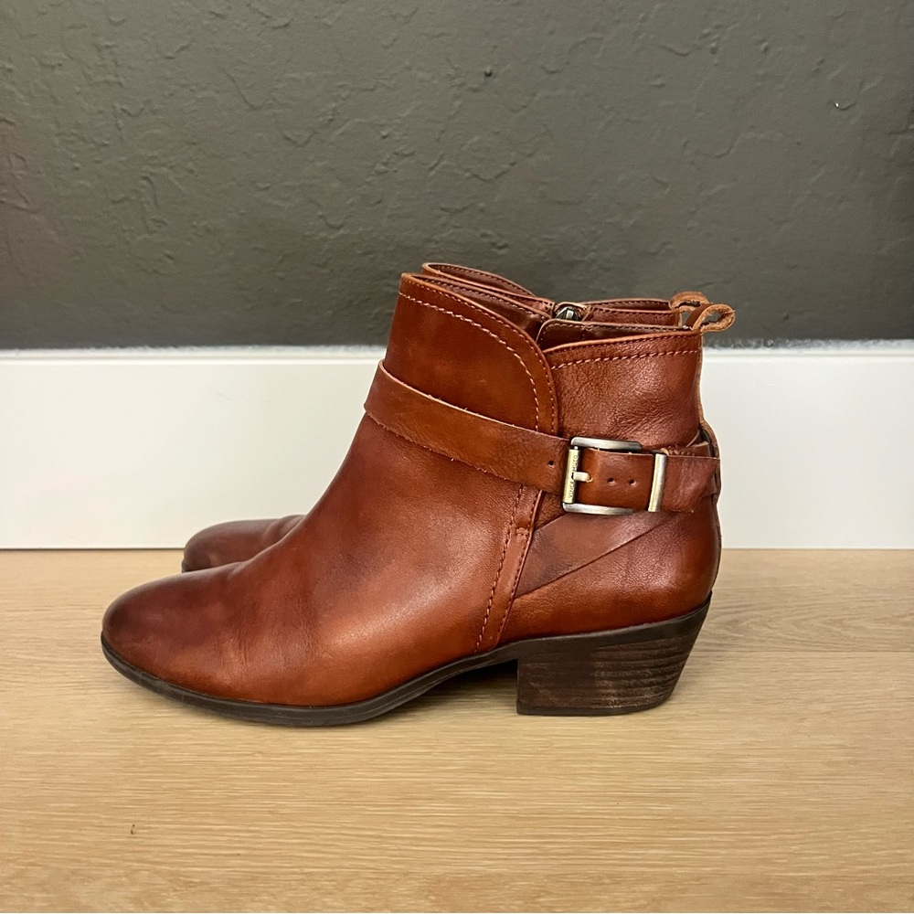 Vince Camuto Tan Leather Ankle Booties